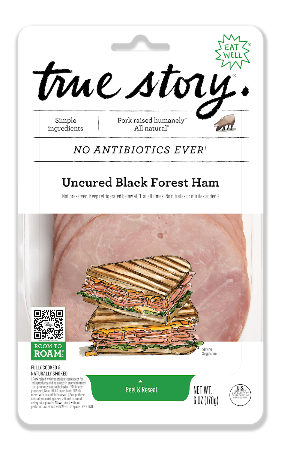 Uncured Black Forest Ham (Sliced) Packaging