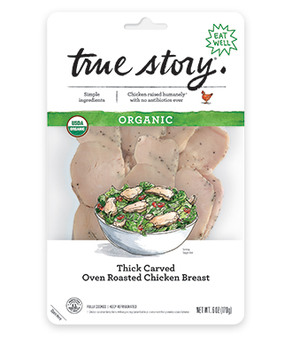 Organic Thick Carved Oven Roasted Chicken Breast Product Packaging