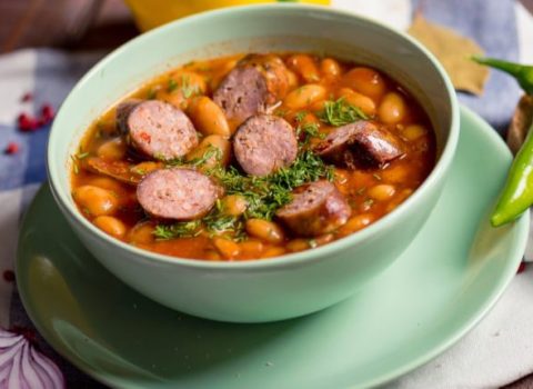 Spicy Baked Beans with Sausage