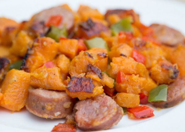 Paleo Sweet Potato and Sausage Stuffing