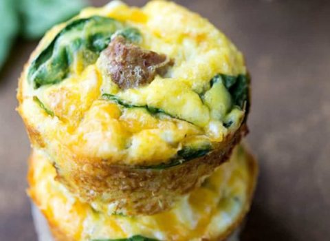 Spinach and Sausage Egg Muffins
