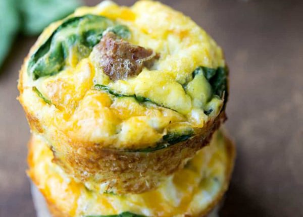 Spinach and Sausage Egg Muffins