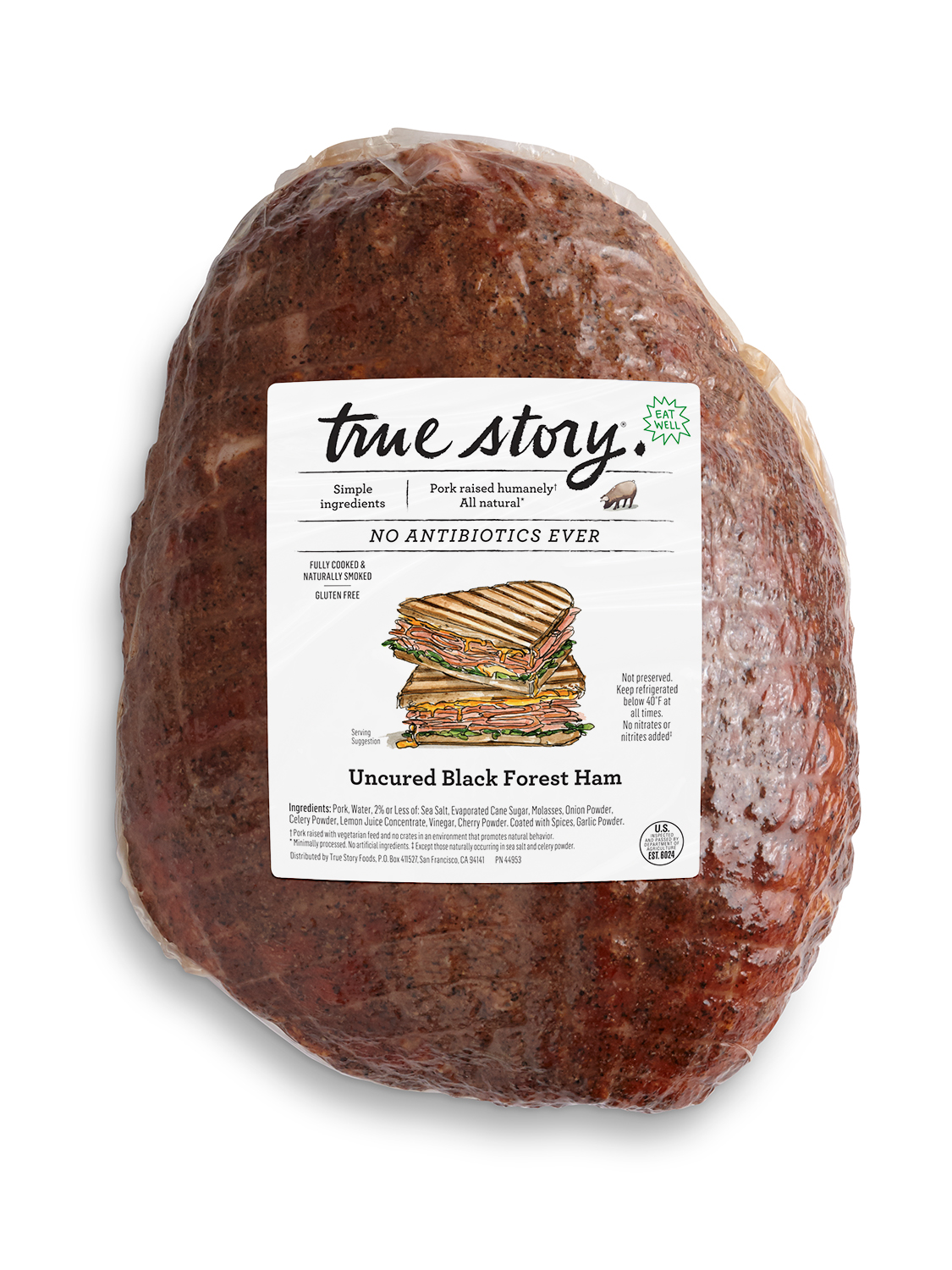 NAE Uncured Black Forest Ham Packaging