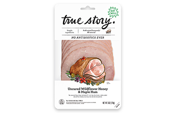 Uncured Wildflower Honey & Maple Ham (Sliced) Packaging