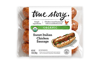 Organic Sweet Italian Chicken Sausage Packaging