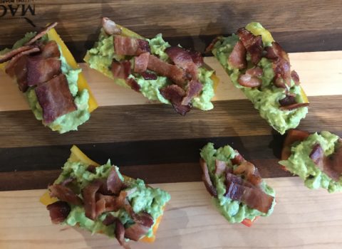 Guacamole Peppers with Bacon