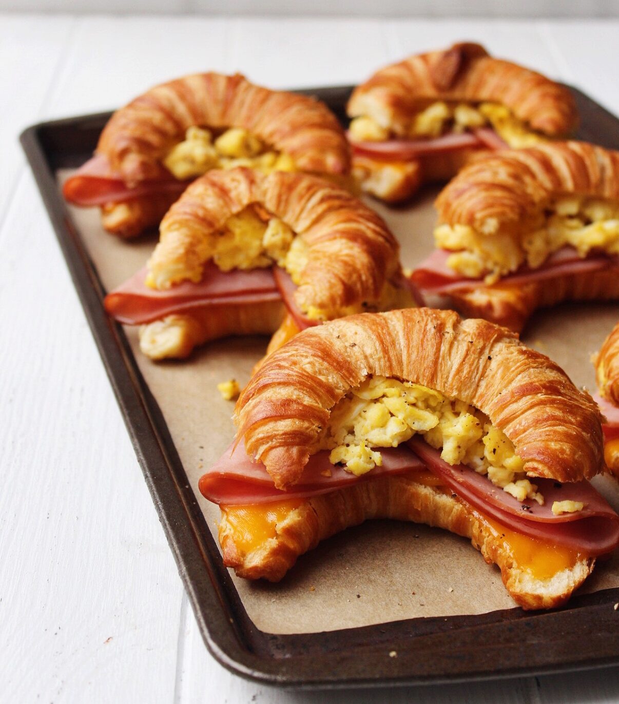 Ham, Cheese, and Egg Croissants