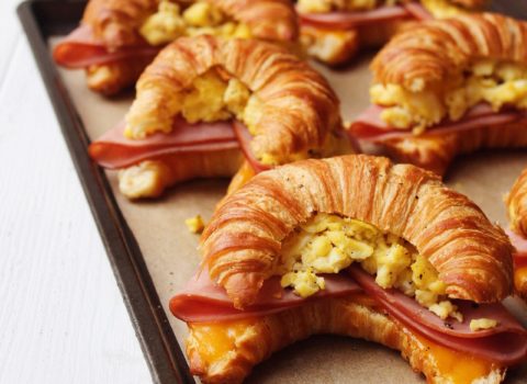 Ham, Cheese, and Egg Croissants