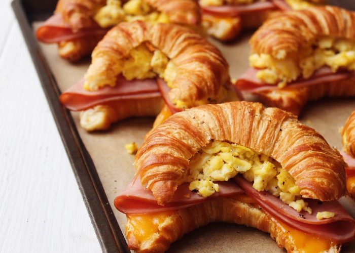 Ham, Cheese, and Egg Croissants
