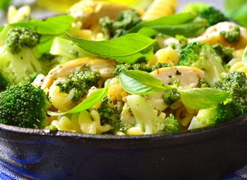 Pesto Chicken Pasta with Broccoli
