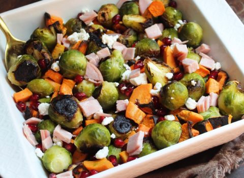 Fall Vegetable Medley with Ham and Goat Cheese