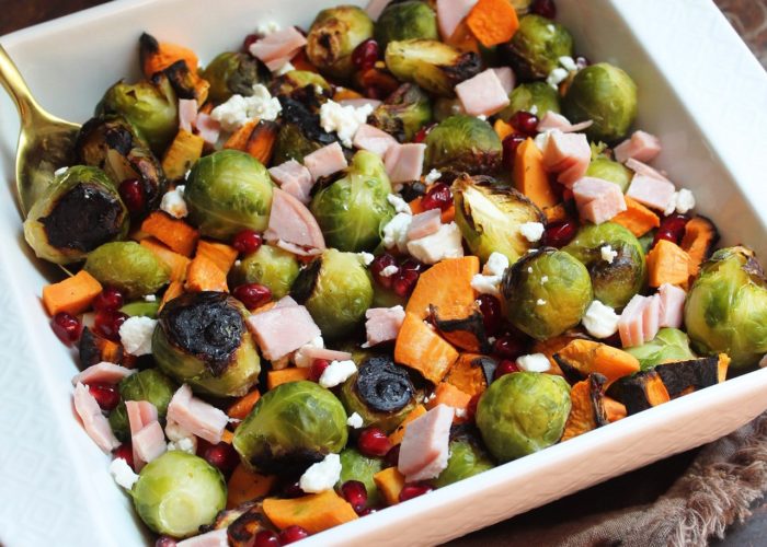 Fall Vegetable Medley with Ham and Goat Cheese
