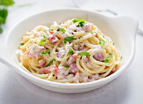 Creamy Ham & Veggie Pasta