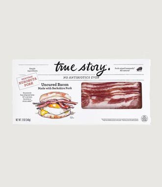 Kurobuta Uncured Bacon Product Packaging