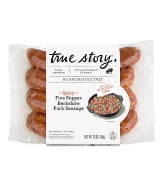 Five Pepper Kurobuta Pork Sausages Product Packaging