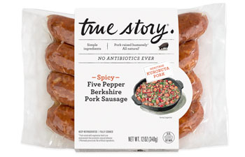 Five Pepper Kurobuta Pork Sausages Packaging