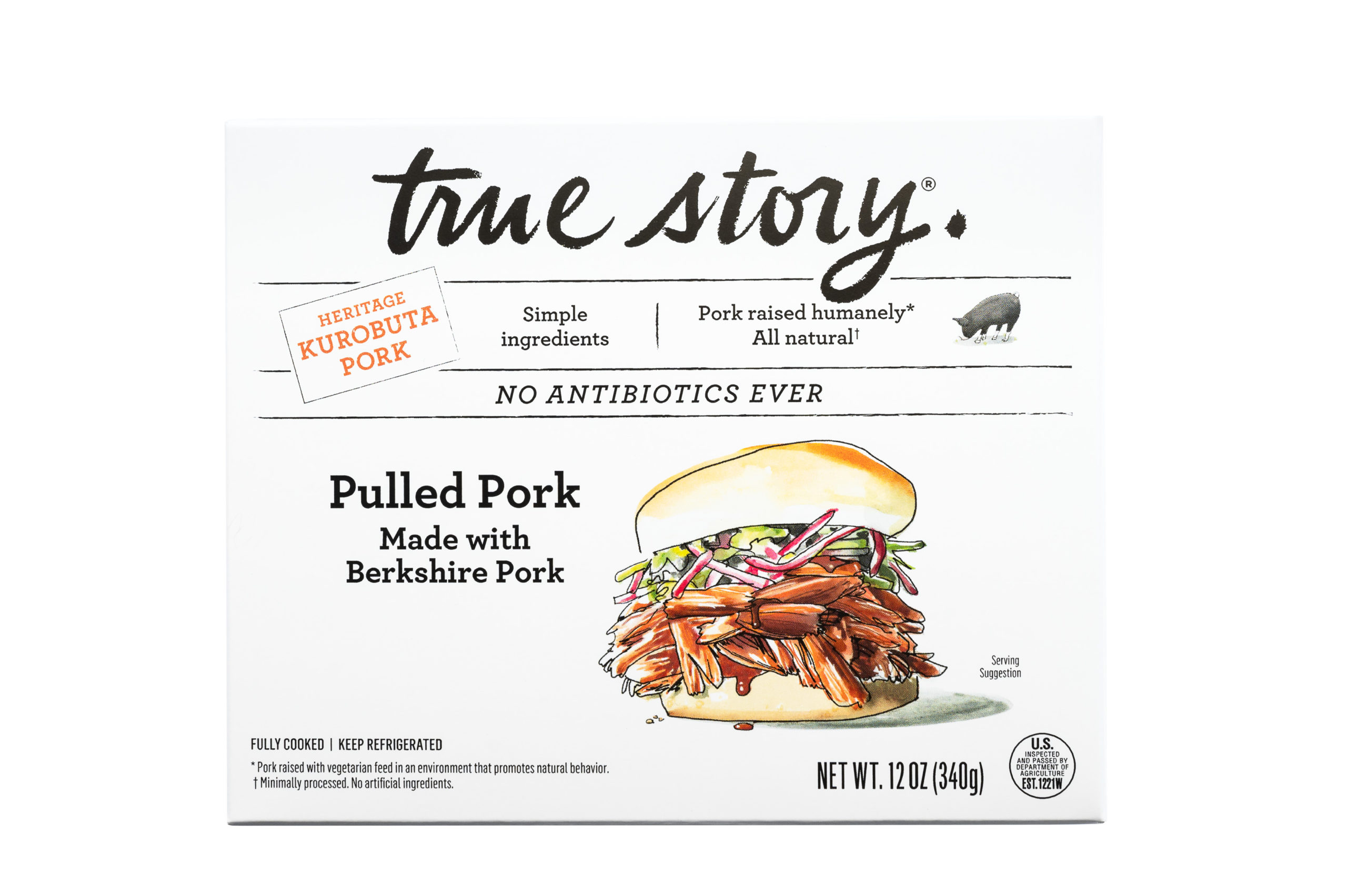 Kurobuta Pulled Pork Product Packaging