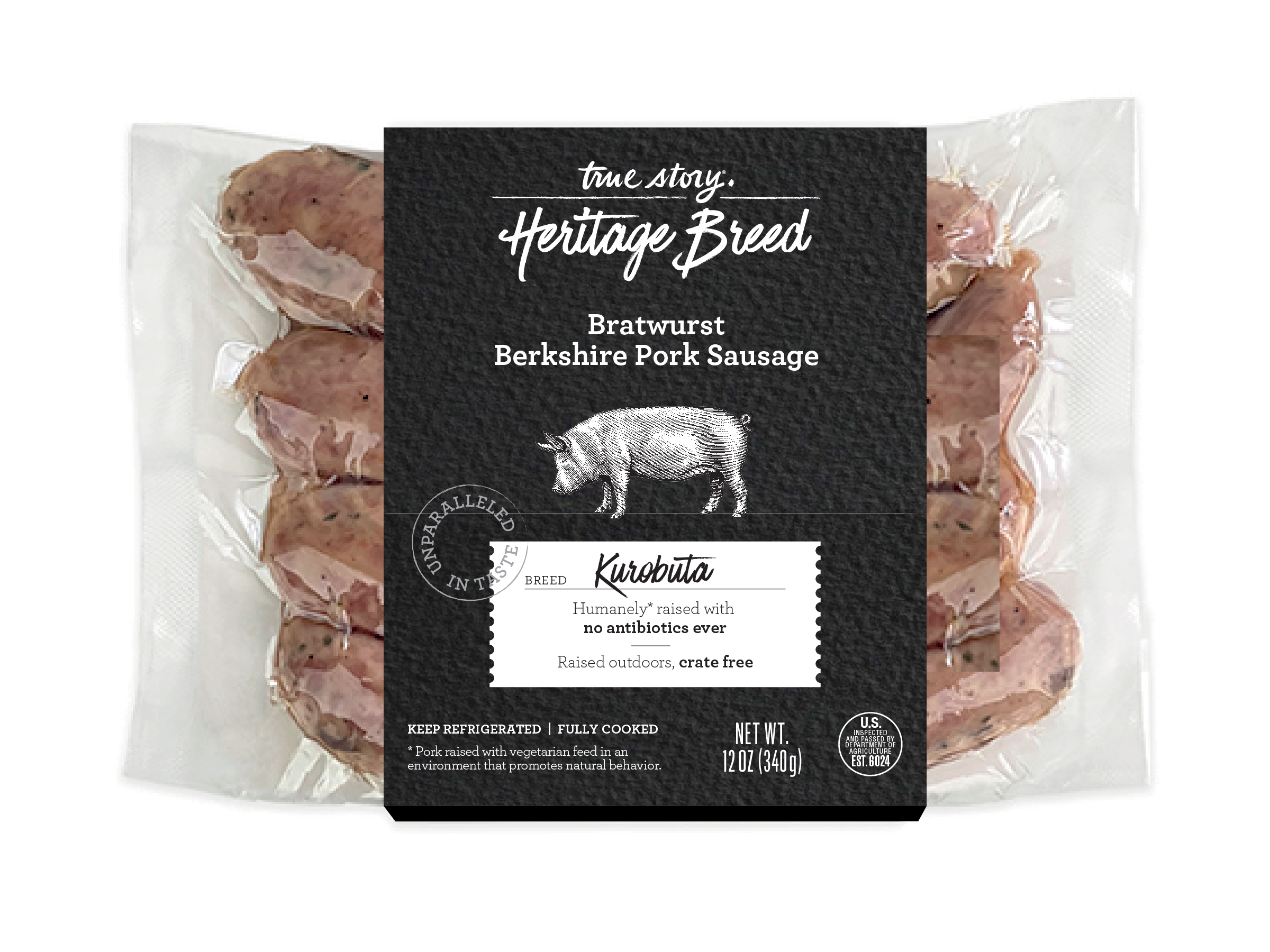 Kurobuta Bratwurst Product Packaging