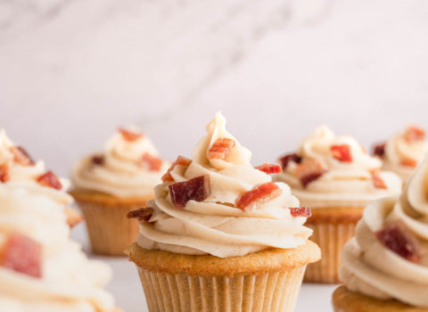 Maple Bacon Cupcakes With Browned Butter Cream Cheese Frosting