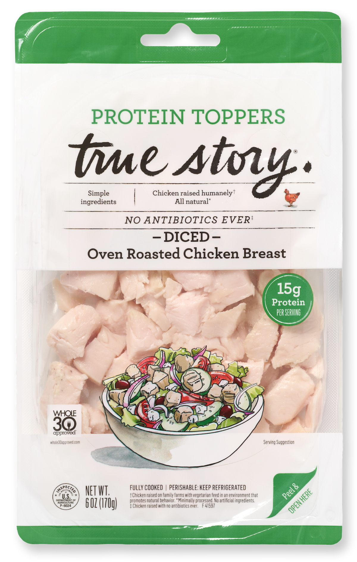 Protein Toppers Oven Roasted Chicken Breast Packaging