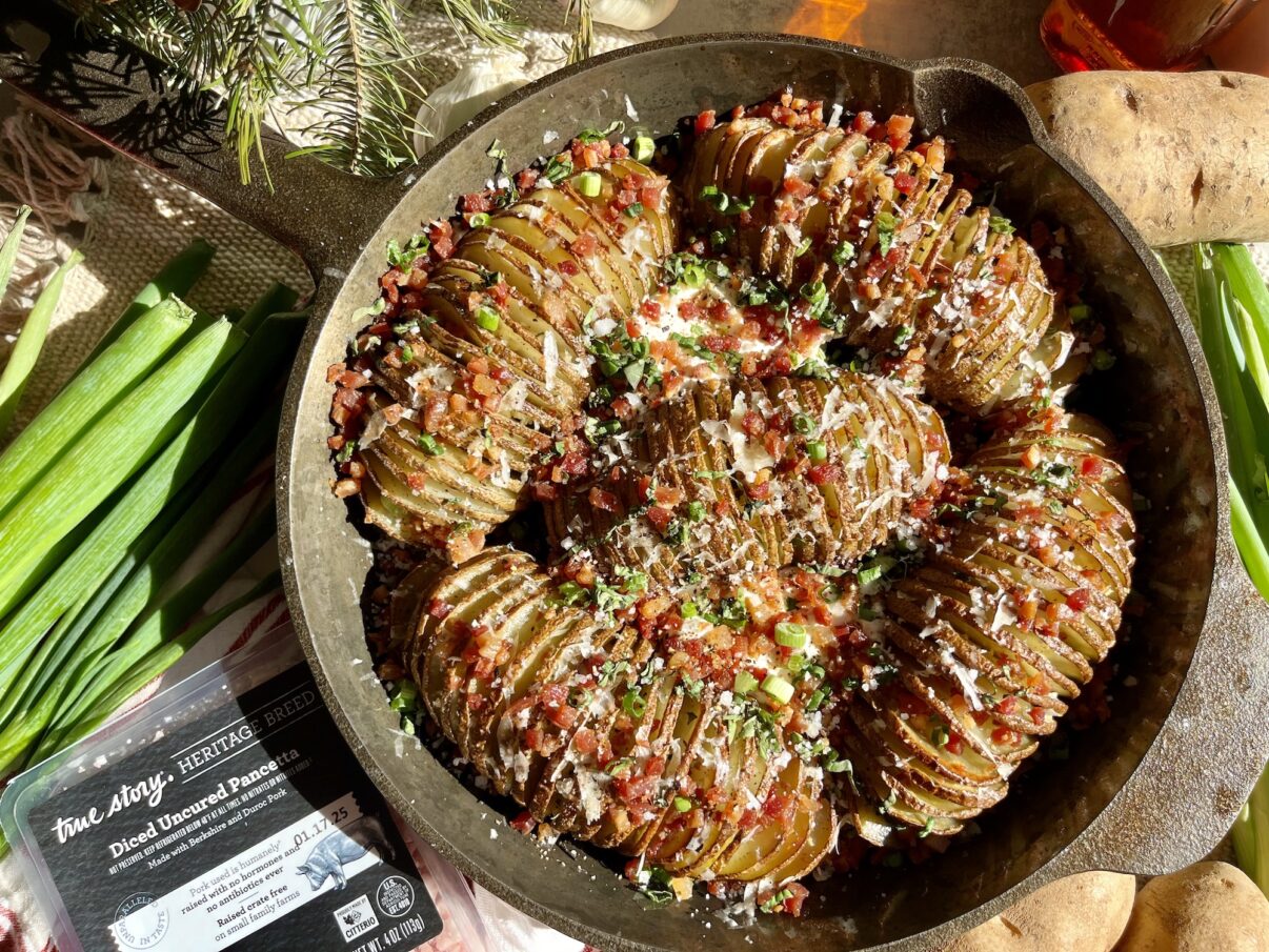 Maple Roasted Hasselback Potatoes
