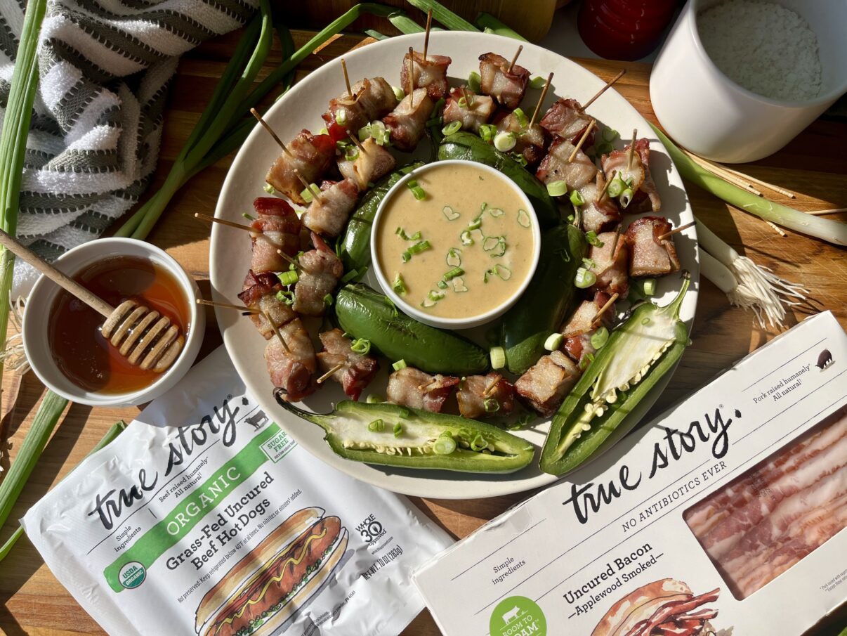 Spicy Bacon-Wrapped Hot Dog Bites