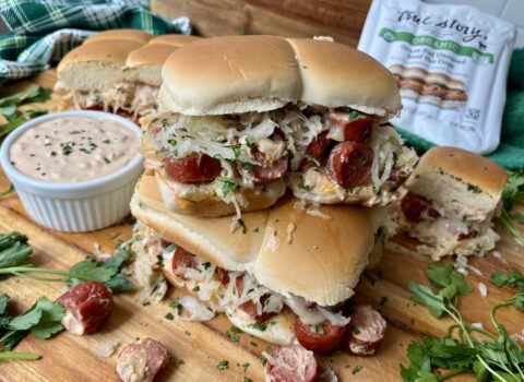 Hot Dog Reuben Sliders