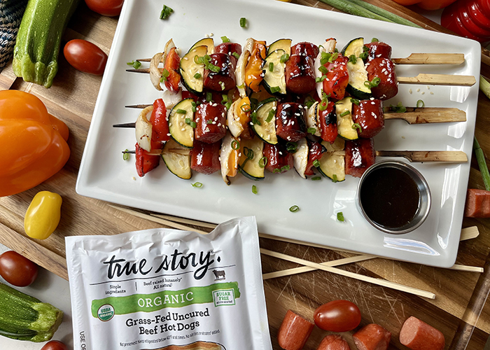 Hot Honey Maple Hot Dog Skewers