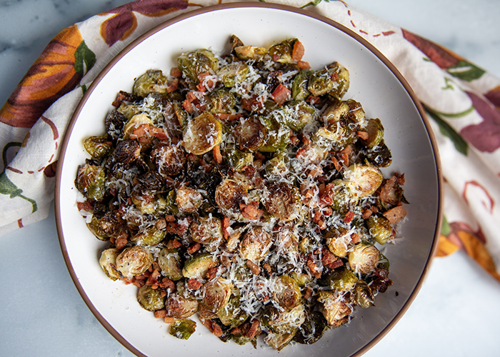 Roasted Brussels Sprouts with Guanciale