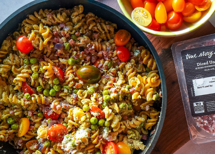 Pesto Pancetta Pasta Salad