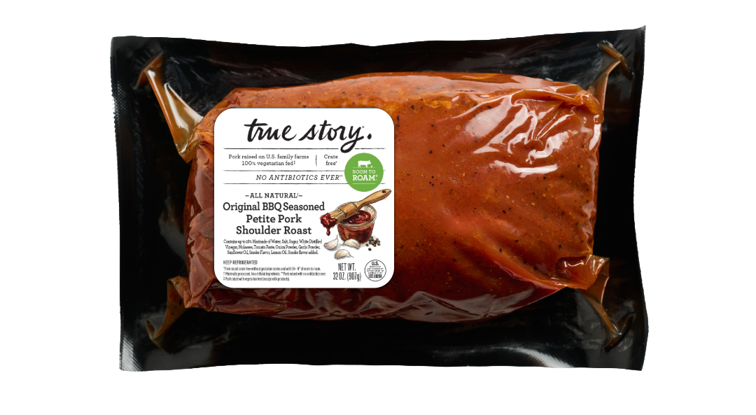 Original BBQ Seasoned Petite Pork Shoulder Roast Packaging