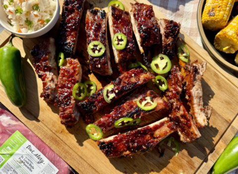 Raspberry Jalapeño Spareribs