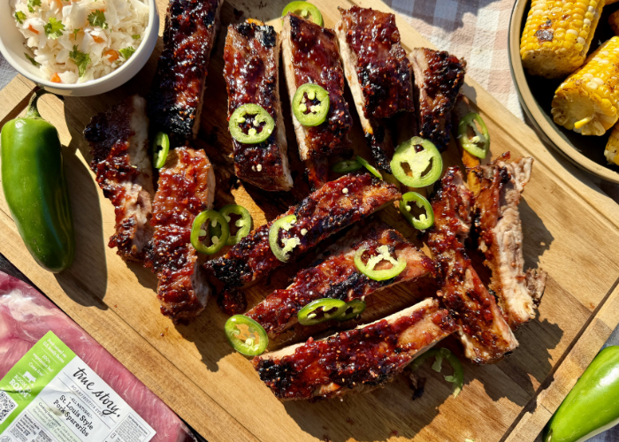 Raspberry Jalapeño Spareribs