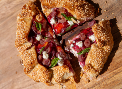 Stone Fruit & Prosciutto Galette