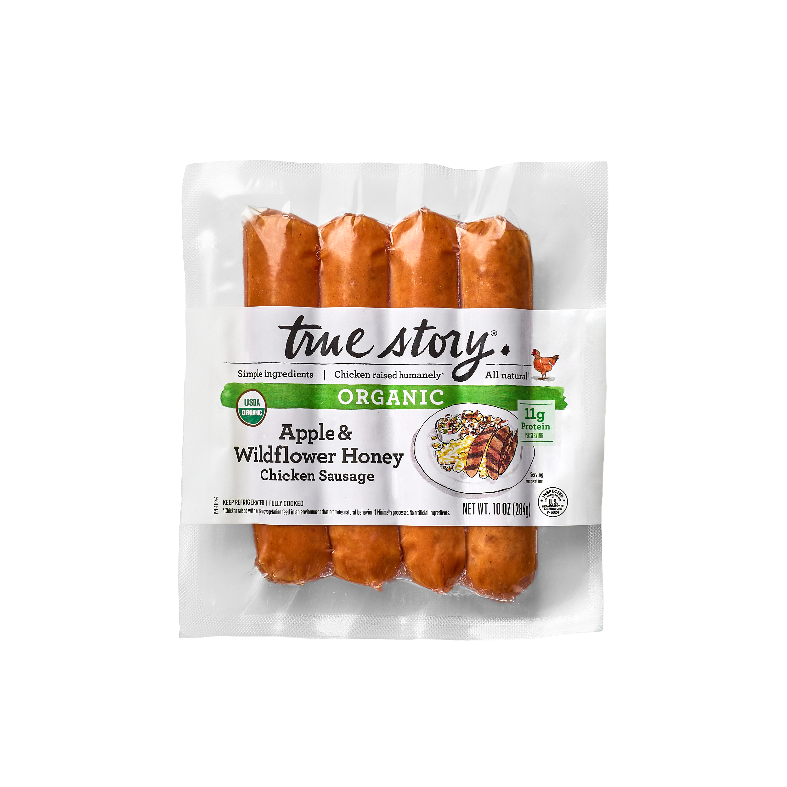 Organic Apple & Wildflower Honey Chicken Sausage Packaging