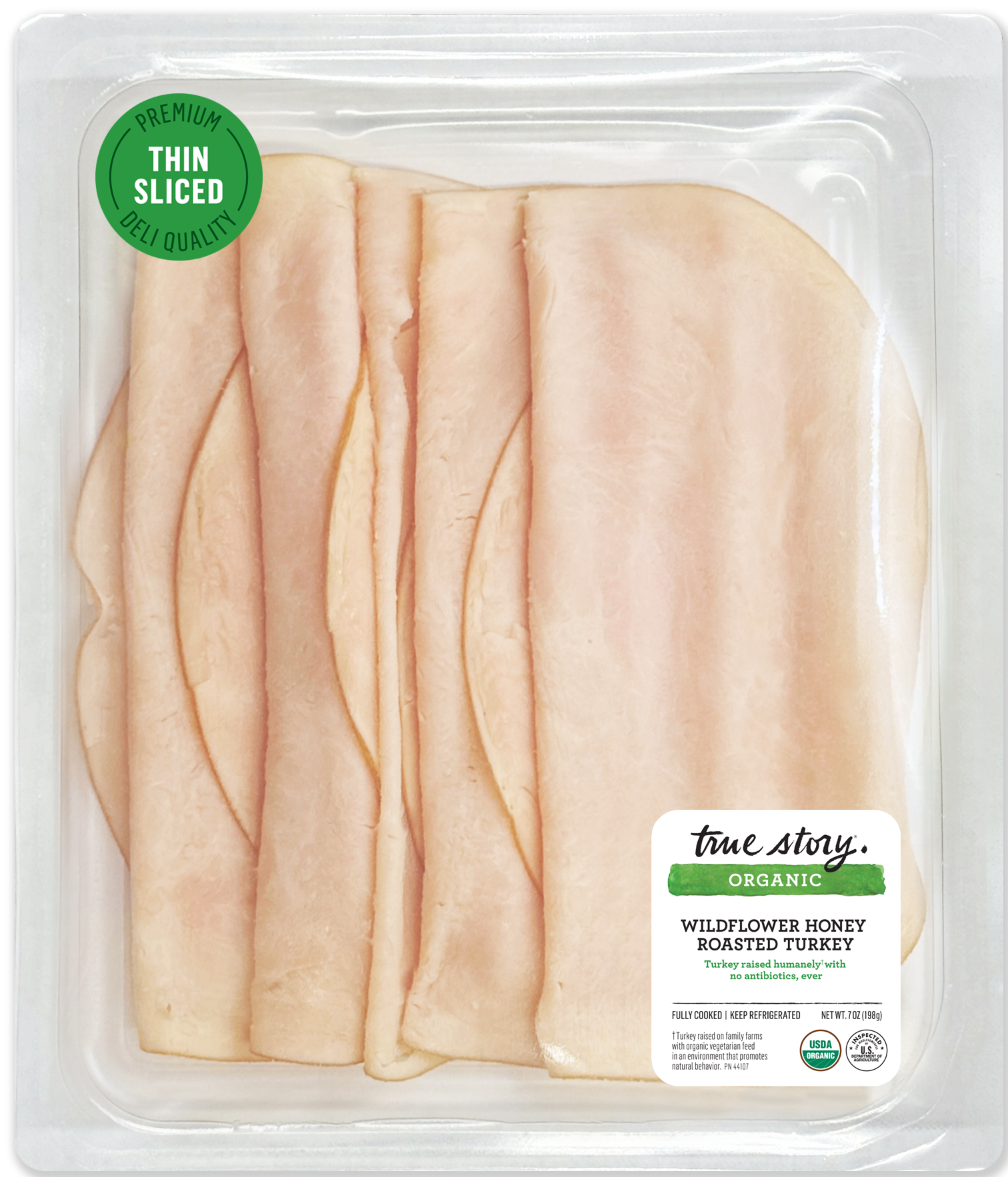 Deli Style Organic Wildflower Honey Roasted Turkey Packaging