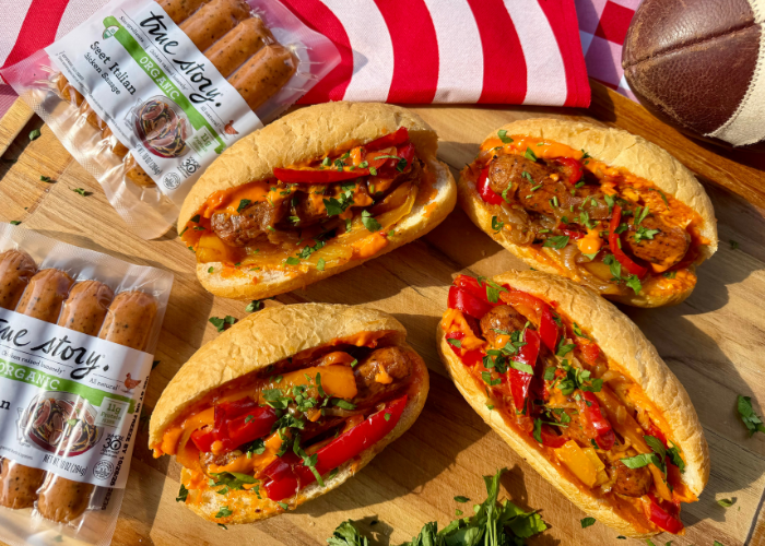 Italian Sausage & Pepper Sandwich with Spicy Aioli